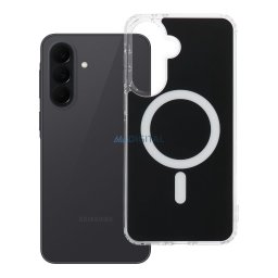 Case for Samsung A37 Clear Fusion Mag Cover compatible with MagSafe black