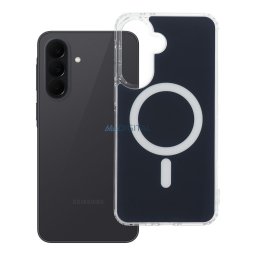 Case for Samsung A37 Clear Fusion Mag Cover compatible with MagSafe navy blue