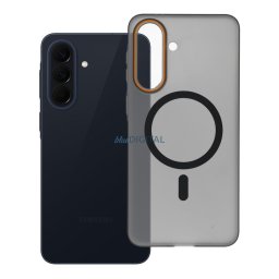 Case for Samsung A57 Go Orange compatible with MagSafe black