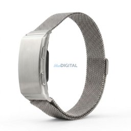 Smart fitness band with IP68 Waterproof Rating, ECG, Heart Rate, HRV, Blood Pressure, SpO2, Sleep & Stress Monitoring TITMO Loop I-110 silver