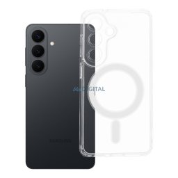 Case for Samsung S26 PLUS Clear Mag Cover (STR / CAMERA PROTECTION) compatible with MagSafe transparent