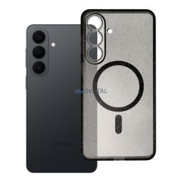 Case for Samsung S26 PLUS Clear Mag Cover - Glitter (STR / CAMERA PROTECTION) compatible with MagSafe black glitter