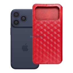 Flip case for iPhone 17 PRO MAX / 18 PRO MAX Cubic Book red