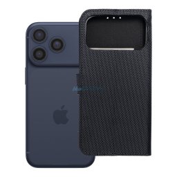 Flip case for iPhone 17 PRO MAX / 18 PRO MAX 4Card RFID anti-theft tech fabric black