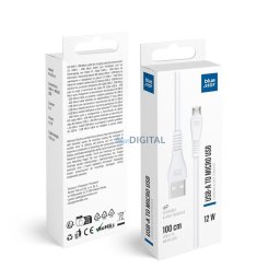 Cable USB A to Micro USB Blue Star 2A 12W 1 m PJ-DG3-A white