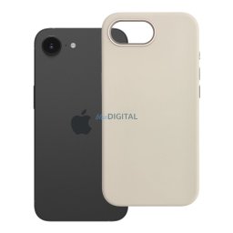 Case for iPhone 16e (SE4 2025) / 17e Forcell F-Protect Frame Premium compatible with Magsafe antique white 0INT