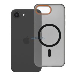 Case for iPhone 16e (SE4 2025) / 17e Go Orange compatible with MagSafe black