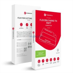 Hybrid nano glass film for cutting machine 2nd and 3rd gen. Forcell F-Protect Flexible NANO 7H MATT 196 x 125 mm 25 pcs