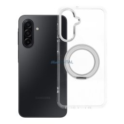 Case for Samsung A17 / A18 Frame Circle Stand compatible with MagSafe transparent