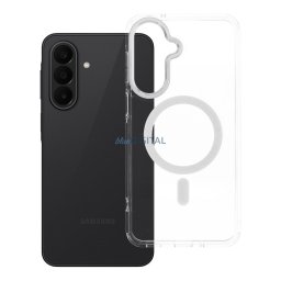 Case for Samsung A27 Frame Clear Hybrid Mag Cover compatible with MagSafe transparent