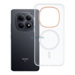 Case for Xiaomi Redmi Note 15 PRO 5G Go Orange compatible with MagSafe transparent