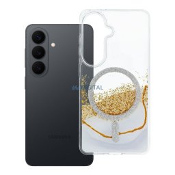 Case for Samsung S26 Golden compatible with MagSafe white
