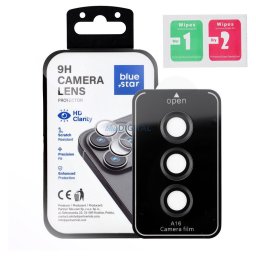 Tempered Glass Camera Lens Protector for Samsung A16 Blue Star Easy Install black