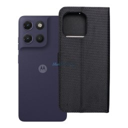 Flip case for Motorola G17 4Card RFID anti-theft tech fabric black