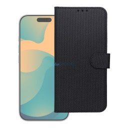 Flip case for Xiaomi 17 PRO / 18 PRO 4Card RFID antykradzieżowe tech fabric black