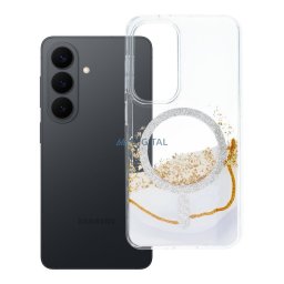 Case for Samsung S24 / S25 Golden compatible with MagSafe white