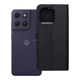 Flip case for Motorola G17 POWER 4Card RFID anti-theft tech fabric black