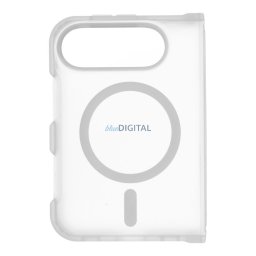 Case for iPhone Duo Forcell F-Protect 4sD-i Smoke Hybrid Premium compatible with MagSafe transparent matt