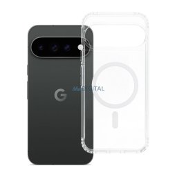 Case for Pixel 9 Pro XL / 10 Pro XL / 11 Pro XL Forcell F-Protect Clear Hybrid Premium compatible with MagSafe transparent