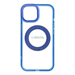 Case for iPhone 15 Frame Circle Stand compatible with MagSafe navy blue