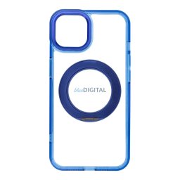 Case for iPhone 13 Frame Circle Stand compatible with MagSafe navy blue