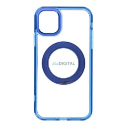 Case for iPhone 11 Frame Circle Stand compatible with MagSafe navy blue