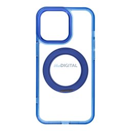 Case for iPhone 13 PRO Frame Circle Stand compatible with MagSafe navy blue