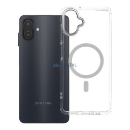 Case for Samsung A07 / A08 Frame Clear Hybrid Mag Cover compatible with MagSafe transparent