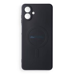 Case for Samsung A08 Silicone Mag Cover compatible with MagSafe (camera protection) black