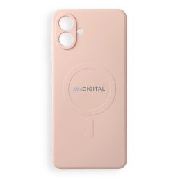 Case for Samsung A08 Silicone Mag Cover compatible with MagSafe (camera protection) pink