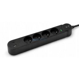 Extension cord 4 sockets + USB A + USB C Art FU915 3 m black