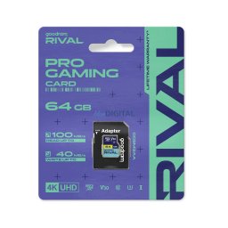 GOODRAM RIVAL Memory card microSD 64GB 100MB/s class 10 UHS-I V30 with adapter SD