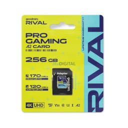 GOODRAM RIVAL Memory card microSD 256GB 100MB/s class 10 UHS-I V30 A2 with adapter SD
