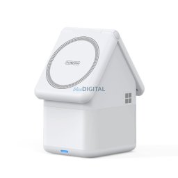 W20 4-in-1 House-shaped Magnetic Wireless Charger Stand 15W White