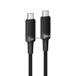 Cable USB C to USB C Hoco PD 5A 100W 1,2 m U153 Extreme black