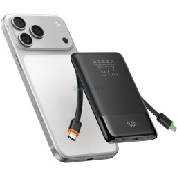Wirelles charger Qi2.2 25W Apple 3-in-1 included 90cm retractable cable