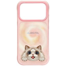 NIMMY case BIG EYED LYING RAGDOLL CAT compatible with MagSafe for IPHONE 18 Pro/17 Pro pink