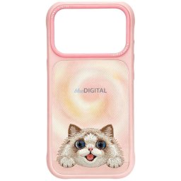 NIMMY case BIG EYED LYING RAGDOLL CAT compatible with MagSafe for IPHONE 18 Pro Max/17 Pro Max pink