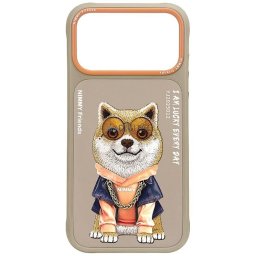 NIMMY case GLASSES COOL DOG for IPHONE 18 Pro Max/17 Pro Max beige