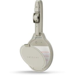 Locator compatible with Apple Find My Satechi FindAll Luggage Tag shape Vegan Leather ST-LFALTW sand