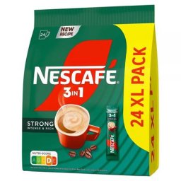 NESCAFE Instant kávé stick, 24x14 g, NESCAFÉ, 3in1 "Strong"