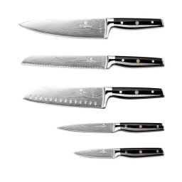 Berlinger Haus Késkészlet 6 részes rozsdamentes bambusz állvánnyal Matte Black Collection BH/3136N