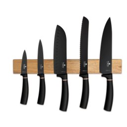 Berlinger Haus Késkészlet 6 részes bambusz mágneses akasztóval Black Rose Collection BH/2884N
