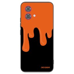 Fekete szilikon tok az alábbi mobiltelefonokra Motorola Moto G84 5G - Orange spooky