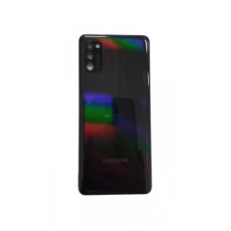 Samsung Galaxy A41 gyári készülék hátlap, bontott, kamera lencsével, fekete, SM-A415