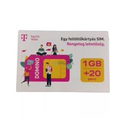 Domino/Telekom sim kártya 20 perc / 1GB internet (50db/csomag)