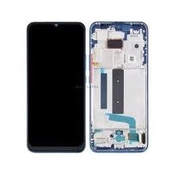 Xiaomi Mi 10 Lite LCD + érintőpanel kerettel, gyári, kék (Atlantic blue)