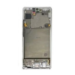 Samsung Galaxy A71 5G LCD + érintőpanel kerettel, ezüst, gyári, SM-A716