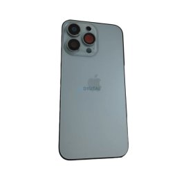 iPhone 13 Pro (6.1") készülék hátlap, kamera lencsével / sim tálcával, akkufedél, kék, AAA+ minőségű