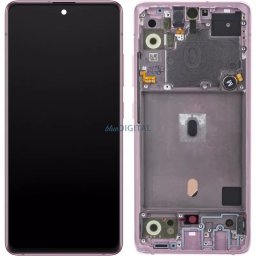 Samsung Galaxy A51 5G LCD + érintőpanel pink kerettel, pink, gyári, SM-A516